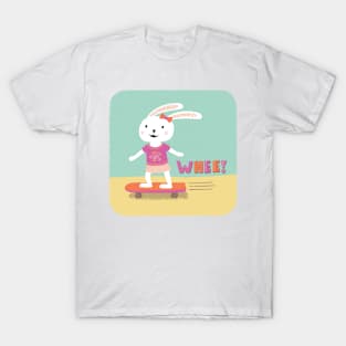 Girl Bunny on a Board T-Shirt